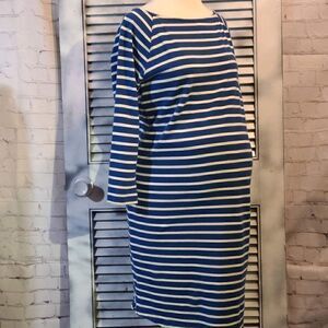 Gap Maternity Sm Blue and White Striped Dress